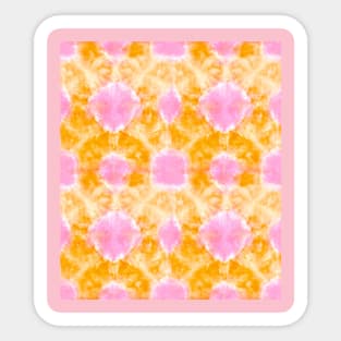 Orange and Pink Technicolor Tie-Dye Sticker